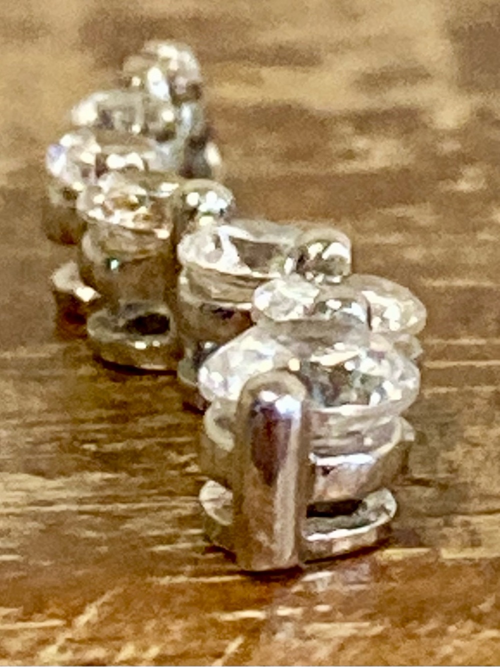 10K White Gold & Cubic Zirconia Journey Pendant 1” Long - Picture 6 of 9